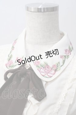 画像3: axes femme / お花刺繍フリルブラウス M 生成り Y-25-06-01-107-AX-BL-SZ-ZY