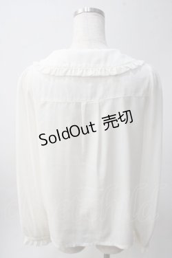 画像2: axes femme POETIQUE / 襟刺繍ブラウス M キナリ Y-25-06-01-108-AX-BL-SZ-ZY