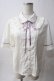 画像1: axes femme POETIQUE / フラワー刺繍襟半袖ブラウス M 生成り Y-25-06-01-109-AX-BL-SZ-ZY (1)