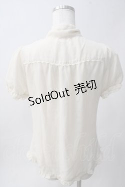 画像2: axes femme / シルエット柄ボータイブラウス M 生成り Y-25-06-01-110-AX-BL-SZ-ZY