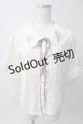 axes femme POETIQUE / チューリップ刺繍ブラウス M 生成り Y-25-06-01-111-AX-BL-SZ-ZY