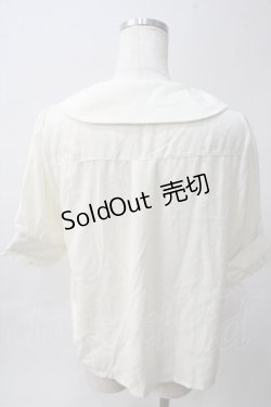 画像2: axes femme POETIQUE / チューリップ刺繍ブラウス M 生成り Y-25-06-01-111-AX-BL-SZ-ZY