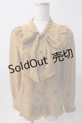 axes femme / フェミニンボータイブラウス/美女と野獣 M マスタード Y-25-06-01-113-AX-BL-SZ-ZY