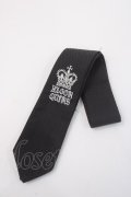 ALGONQUINS / 刺繍ネクタイ  黒 Y-25-06-01-015-AL-ZA-SZ-ZY