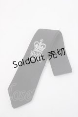 ALGONQUINS / 刺繍ネクタイ  黒 Y-25-06-01-015-AL-ZA-SZ-ZY