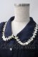 画像3: axes femme POETIQUE / 薔薇モチーフ付ブラウス M 紺 Y-25-06-01-114-AX-BL-SZ-ZY (3)