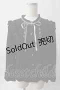 axes femme POETIQUE / フリルブラウス M 黒 Y-25-06-01-115-AX-BL-SZ-ZY