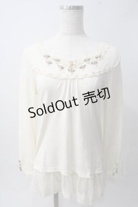 axes femme / バラモチーフインナープルオーバー M 生成り Y-25-06-01-116-AX-TS-SZ-ZY