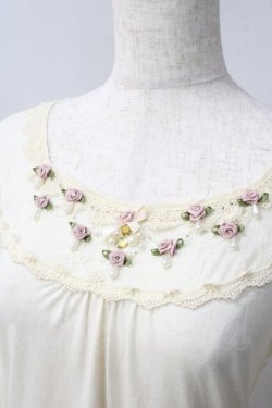 画像3: axes femme / バラモチーフインナープルオーバー M 生成り Y-25-06-01-116-AX-TS-SZ-ZY