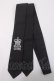 画像2: ALGONQUINS / 刺繍ネクタイ  黒 Y-25-06-01-015-AL-ZA-SZ-ZY (2)