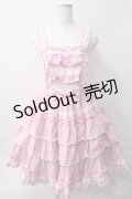 Angelic Pretty / Prettyフリルジャンパースカート  ピンク Y-25-06-01-123-AP-OP-SZ-ZY
