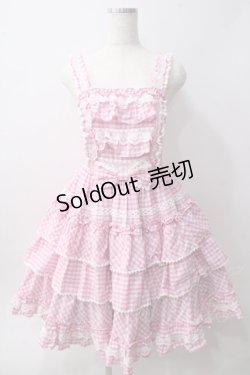 画像1: Angelic Pretty / Prettyフリルジャンパースカート  ピンク Y-25-06-01-123-AP-OP-SZ-ZY