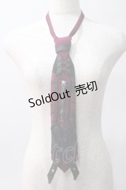 画像1: Ozz Croce / モチーフ付きネクタイ  ワイン Y-25-06-01-016-OO-ZA-SZ-ZY