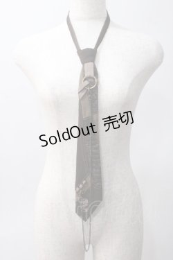 画像1: Ozz Croce / モチーフ付きネクタイ  ブラウン Y-25-06-01-017-OO-ZA-SZ-ZY