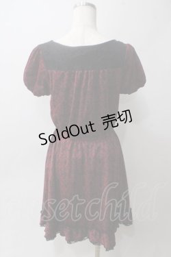 画像2: axes femme / オーナメント柄ワンピース M ワイン Y-25-06-01-132-AX-OP-SZ-ZY