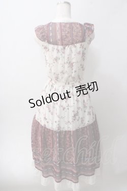 画像2: axes femme / パッチワーク花柄ロングワンピース M キナリ Y-25-06-01-136-AX-OP-SZ-ZY