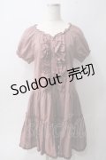 axes femme / シャーリングワンピース M ピンク Y-25-06-01-138-AX-OP-SZ-ZY