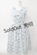 axes femme / ヌーベルジュイ柄ワンピース M サックス Y-25-06-01-139-AX-OP-SZ-ZY