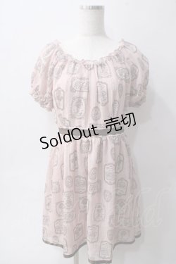 画像1: axes femme POETIQUE / ティーカップストライプワンピース M ピンク Y-25-06-01-140-AX-OP-SZ-ZY