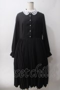 mpetit by misako / AM*レースエリプリーツワンピース LL 中黒 Y-25-06-01-146-LO-OP-SZ-ZY