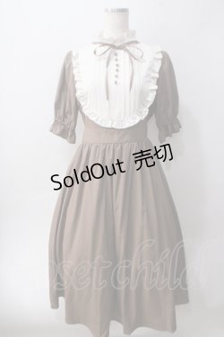 画像1: m petit by misako / ナシジムジキリカエワンピース S 中茶 Y-25-06-01-148-LO-OP-SZ-ZY