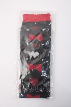 画像1: Angelic Pretty / トッピングハートオーバーニー  黒 Y-25-06-01-022-AP-ZA-SZ-ZY