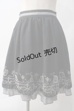画像1: axes femme POETIQUE / メルヘン刺繍スカート M 黒 Y-25-06-01-175-AX-SK-SZ-ZY