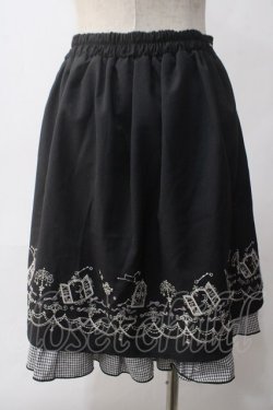 画像2: axes femme POETIQUE / メルヘン刺繍スカート M 黒 Y-25-06-01-175-AX-SK-SZ-ZY