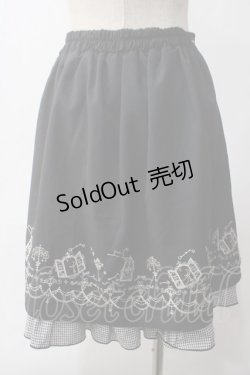 画像2: axes femme POETIQUE / メルヘン刺繍スカート M 黒 Y-25-06-01-175-AX-SK-SZ-ZY