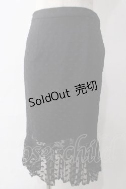 画像1: Honey Cinnamon / ハートチュールマーメイドスカート M 黒 Y-25-06-01-176-LO-SK-SZ-ZY