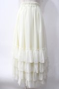 ATELIER PIERROT / Four-Tiered Ruffle Chiffon Skirt  アイボリー Y-25-06-01-179-EL-SK-SZ-ZY