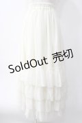 ATELIER PIERROT / Four-Tiered Ruffle Chiffon Skirt  アイボリー Y-25-06-01-179-EL-SK-SZ-ZY