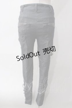 画像2: Ozz Croce / ベルトデザインストレッチパンツ  グレー Y-25-06-01-184-OO-PA-SZ-ZS
