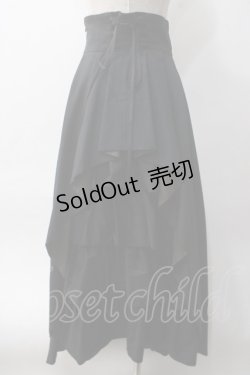画像2: BPN / 後ろバッスルロングスカート M 黒 Y-25-06-01-185-GO-SK-SZ-ZY