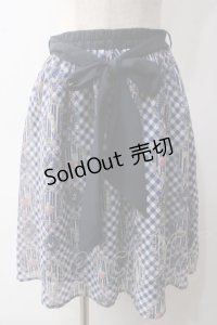axes femme POETIQUE / ラビットブーケ柄スカート M 紺 Y-25-06-01-190-AX-SK-SZ-ZY