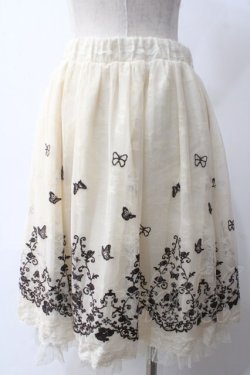 画像2: axes femme / 蝶刺繍チュールスカート M 生成り Y-25-06-01-193-AX-SK-SZ-ZY