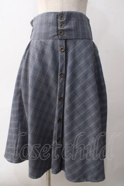 画像1: axes femme / コルセット風ベルトスカート M 紺 Y-25-06-01-197-AX-SK-SZ-ZY
