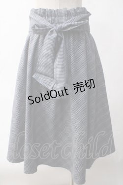 画像2: axes femme / コルセット風ベルトスカート M 紺 Y-25-06-01-197-AX-SK-SZ-ZT166