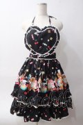 metamorphose / くまパティシエエプロン付きスカート  黒 Y-25-06-01-199-ME-SK-SZ-ZY