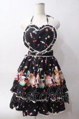 metamorphose / くまパティシエエプロン付きスカート  黒 Y-25-06-01-199-ME-SK-SZ-ZY