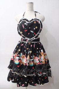 metamorphose / くまパティシエエプロン付きスカート  黒 Y-25-06-01-199-ME-SK-SZ-ZY