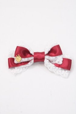 画像1: BABY,THE STARS SHINE BRIGHT / Le sucre petillantミニリボンクリップ  レッド×ホワイト Y-25-06-01-003-BA-ZA-SZ-ZY