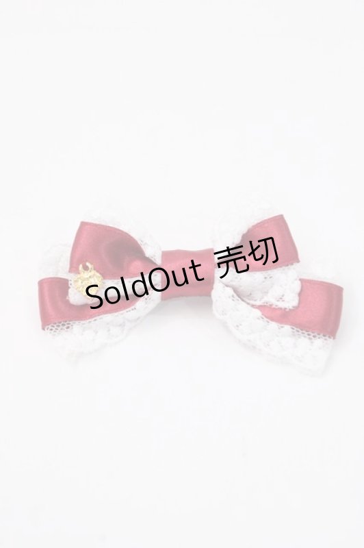 画像1: BABY,THE STARS SHINE BRIGHT / Le sucre petillantミニリボンクリップ  レッド×ホワイト Y-25-06-01-003-BA-ZA-SZ-ZT150-F002 (1)