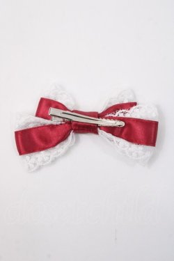 画像2: BABY,THE STARS SHINE BRIGHT / Le sucre petillantミニリボンクリップ  レッド×ホワイト Y-25-06-01-003-BA-ZA-SZ-ZY