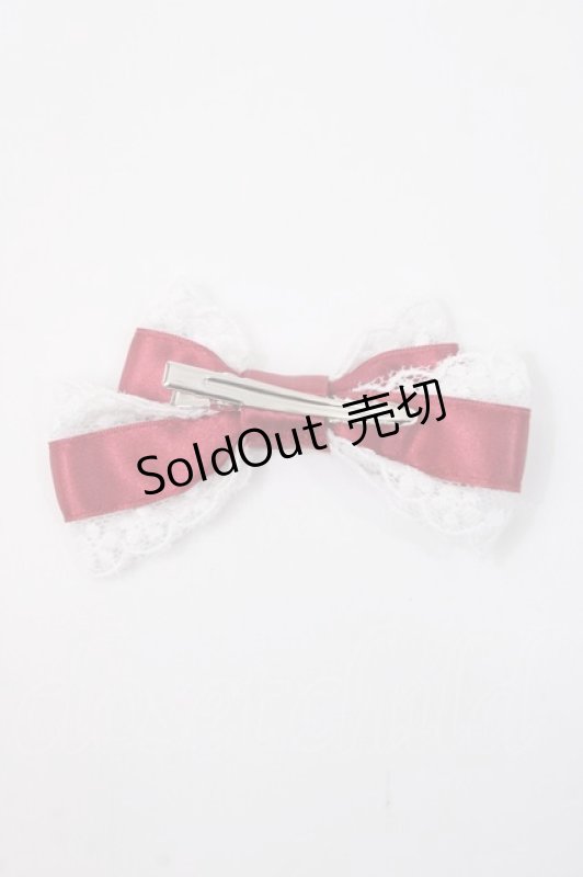 画像2: BABY,THE STARS SHINE BRIGHT / Le sucre petillantミニリボンクリップ  レッド×ホワイト Y-25-06-01-003-BA-ZA-SZ-ZT150-F002 (2)