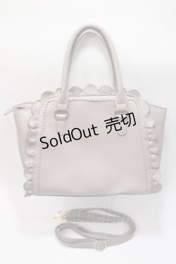 画像2: axes femme / チャーム付きフリルバッグ  グレージュ Y-25-06-01-036-AX-BG-SZ-ZT-K023