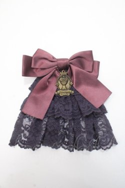 画像1: metamorphose / 3段レースジャボブローチ&クリップ  パープル Y-25-06-01-039-ME-ZA-SZ-ZY