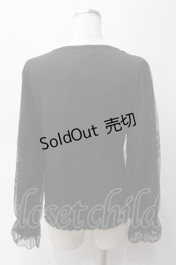 画像2: axes femme / ローズガーデン袖レースプルオーバー M 黒 Y-25-06-03-040-AX-TO-SZ-ZI