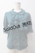 axes femme / ジャボ付きブラウス風プルオーバー  グリーン Y-25-06-03-044-AX-TO-SZ-ZY