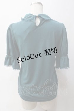 画像2: axes femme / ジャボ付きブラウス風プルオーバー  グリーン Y-25-06-03-044-AX-TO-SZ-ZY